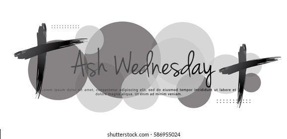 Ash Wednesday Poster Or Banner Background.