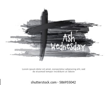 Ash Wednesday Poster Or Banner Background.