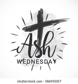 Ash Wednesday Poster Or Banner Background.