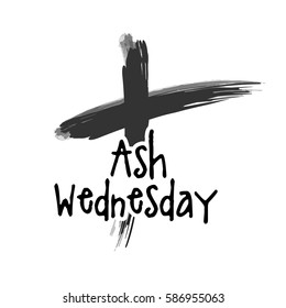 Ash Wednesday Poster Or Banner Background.