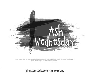 Ash Wednesday Poster Or Banner Background.