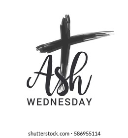 Ash Wednesday Poster Banner Background Stock Vector (Royalty Free ...