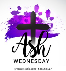 Ash Wednesday Poster Or Banner Background.