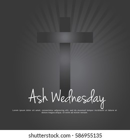 Ash Wednesday Poster Or Banner Background.
