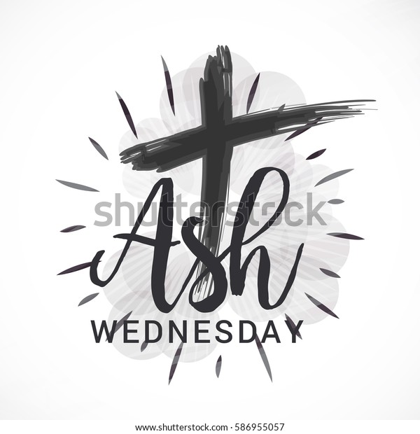 Ash Wednesday Poster Banner Background Stock Vector (Royalty Free ...