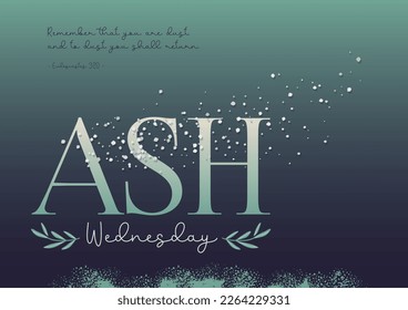 Ash Wednesday symbolic religious Christian symbol for the beginning of Lent