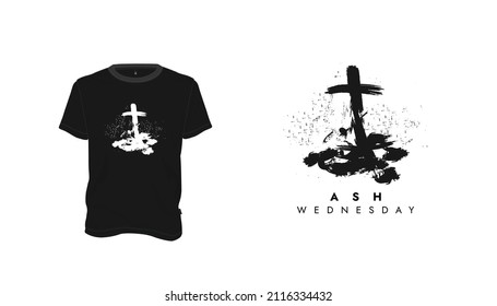 Ash Wednesday T-shirt Design - Vector T-shirt