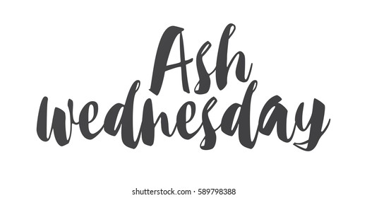 Ash Wednesday typography