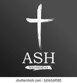 Ash Wednesday vector background illustration symbol icon. Eps 10