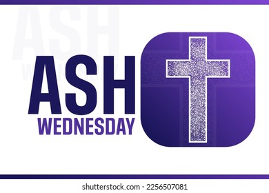 Ash Wednesday. Vector illustration. Holiday poster