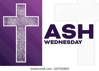 Ash Wednesday. Vector illustration. Holiday poster