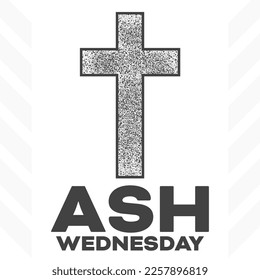 Ash Wednesday. Vector illustration. Holiday poster