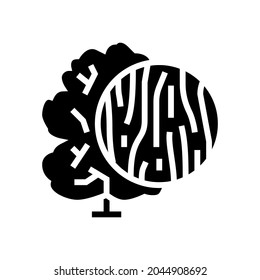 ash wood glyph icon vector. ash wood sign. isolated contour symbol black illustration