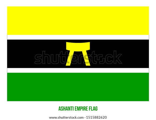 Ashanti Empire Flag Waving Vector Illustration Stock Vector (Royalty ...