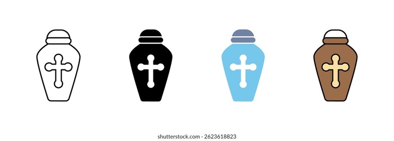 ashes concept line icon. Simple element illustration. ashes outline symbol design.