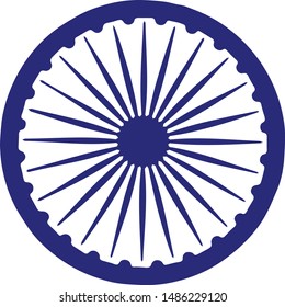 Ashok chakra with correct colour and spoke count in wheel