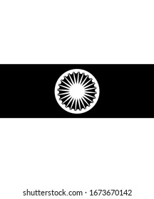 Ashok chakra Grafik schwarzes Design.