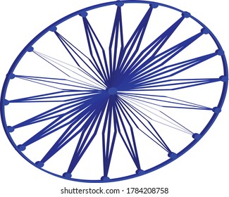 Ashoka chakra 3d of india national flag vector