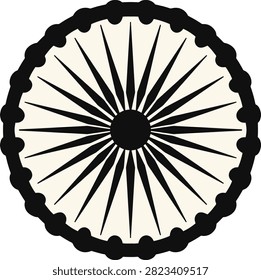 Ashoka Chakra Blue Wheel Icon
