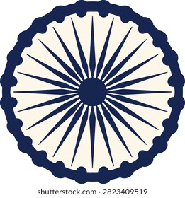 Ashoka Chakra Blue Wheel Icon