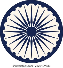 Ashoka Chakra Blue Wheel Icon