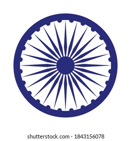 Ashoka Chakra Blue Wheel Part Of Indian Flag 24 Sticks India Flag Center Middle Part