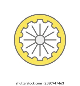 Ashoka Chakra icon vector stock illustration