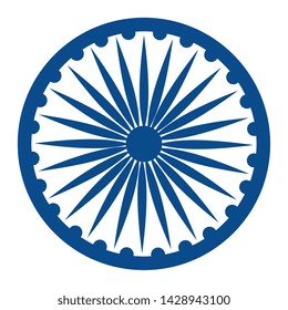 ashoka chakra indian emblem icon