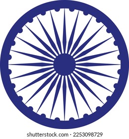 Ashoka Chakra as per Indian Standard | Flag Code of India | Original Proportions and Color | Ashoka Chakra Vector Design