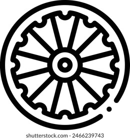 ashoka icon. Thin Linear Style Design Isolated On White Background