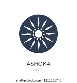 Ashoka icon. Trendy flat vector Ashoka icon on white background from india collection, vector illustration can be use for web and mobile, eps10