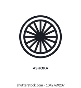 ashoka isolated icon. simple element illustration from india concept icons. ashoka editable logo sign symbol design on white background. can be use for web and mobile