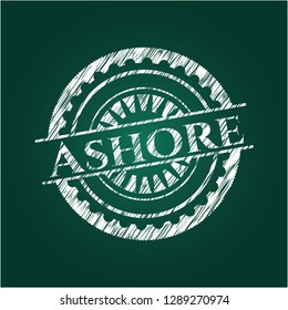 Ashore chalk emblem written on a blackboard