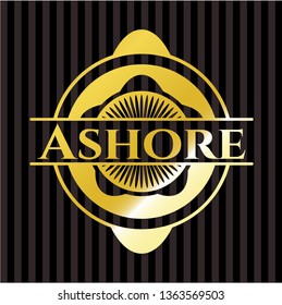 Ashore gold emblem or badge