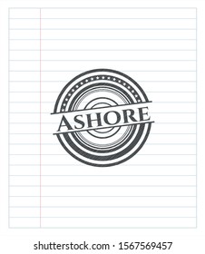 Ashore with pencil strokes. Vector Illustration. Detailed.