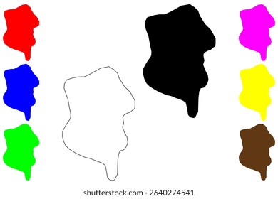 Ash-Shatrah city (Republic of Iraq, Governorate Dhi Qar) map vector illustration, scribble sketch Al-Shatrah or Shatrat al-Muntafiq map