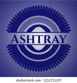 Ashtray with denim texture