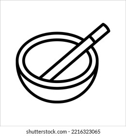 Ashtray Icon, Cigarette Ashtray Vector Art Illustration on white background