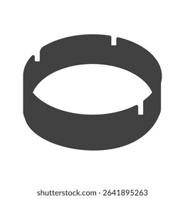 Ashtray Icon, Cigarette Ashtray Vector Art Illustration on white background eps 10 .icon vector aris color