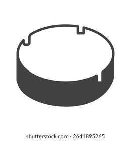 Ashtray Icon, Cigarette Ashtray Vector Art Illustration on white background eps 10 .icon vector aris color