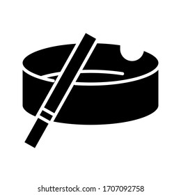 Ashtray Icon, Cigarette Ashtray Vector Illustration on white background