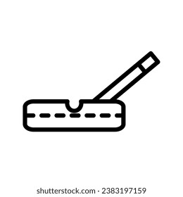 Icono cenicero, Ilustración vectorial cenicero de cigarrillos en fondo blanco