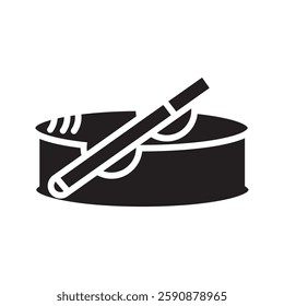 Ashtray Icon, Cigarette Ashtray Vector Illustration on white background. 10 EPS