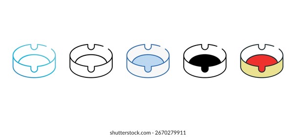 Diseño de icono de cenicero con fondo blanco
