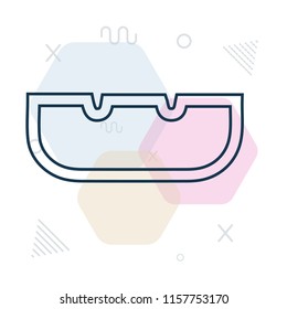 Ashtray icon vector can be used as png, Ashtray