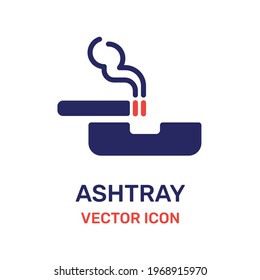 Ashtray icon vector illustration on white