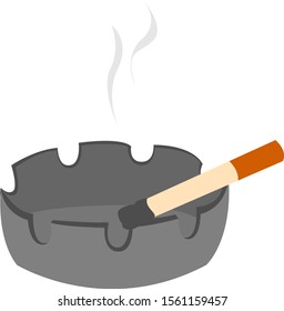 Cenicero, ilustración, vector sobre fondo blanco.