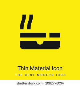 Ashtray minimal bright yellow material icon