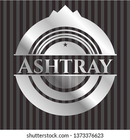 Ashtray silver shiny emblem