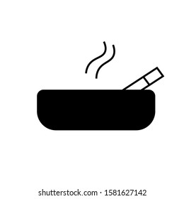 ashtray vector line icon. Simple element illustration. ashtray icon for your design. Can be used for web and mobile